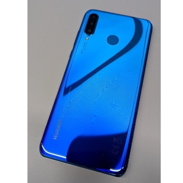 ANDROID(アンドロイド)のHUAWEI P30 lite ピーコックブルー simフリー 美品 スマホ/家電/カメラのスマートフォン/携帯電話(スマートフォン本体)の商品写真