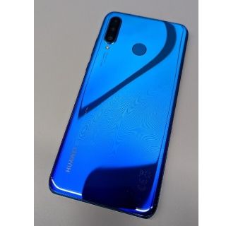 アンドロイド(ANDROID)のHUAWEI P30 lite ピーコックブルー simフリー 美品(スマートフォン本体)