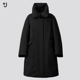 ユニクロ(UNIQLO)の【新品・タグ付】ユニクロ ＋J ／ハイブリッドダウンコート【黒S】(ダウンコート)