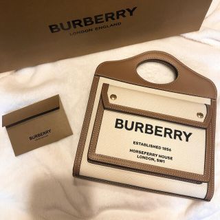 バーバリー(BURBERRY)のBURBERRY 人気完売 ミニツートンキャンバスバック(ショルダーバッグ)