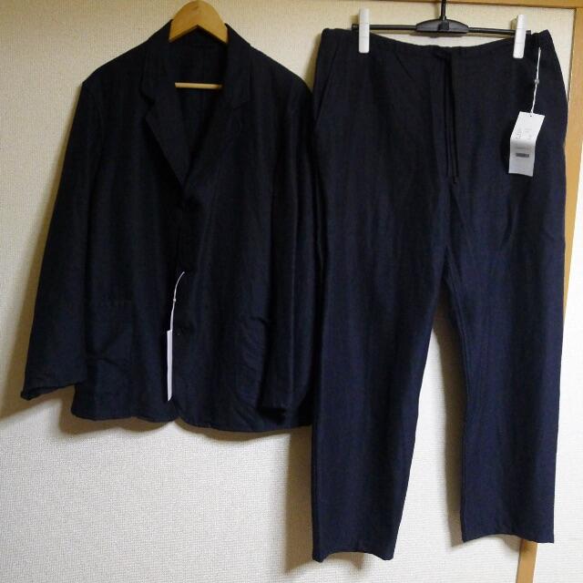 COMOLI 20AWウールシルクジャケットドローストリングパンツ