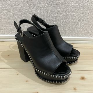 セール中　良品⭐︎moussy⭐︎トレンド厚底サボ　ステッチが可愛い❤️ Mサイズ