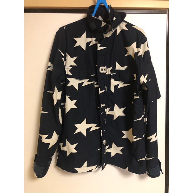 A BATHING APE(アベイシングエイプ)の【APE】STA柄ミリタリージャケット【Sサイズ】 メンズのジャケット/アウター(ミリタリージャケット)の商品写真