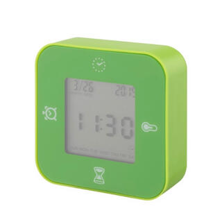 イケア(IKEA)のIKEA クロッキス　時計　緑　セット売り可能です！！(置時計)