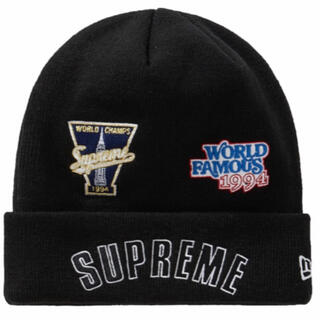 シュプリーム(Supreme)のsupreme New Era championship beanie 黒(ニット帽/ビーニー)