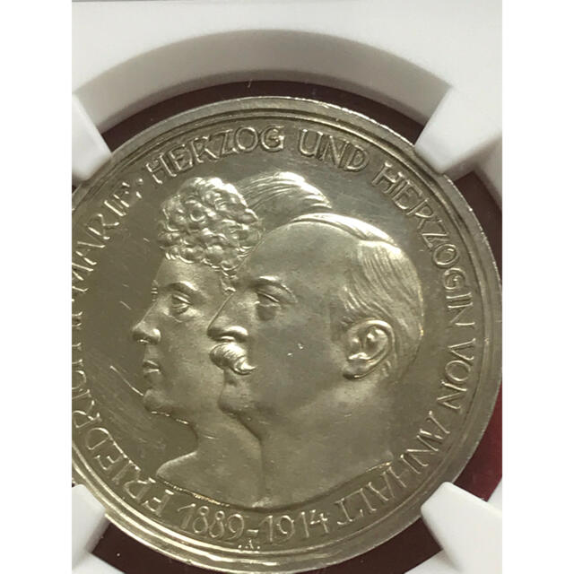 【希少】ドイツ 1914年 プルーフ3マルク銀貨 NGC  PF62PF62発行枚数