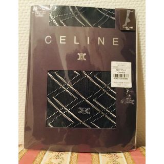 グンゼ(GUNZE)のセリーヌ CELINE ワンポイント柄 タイツ ブラック(タイツ/ストッキング)