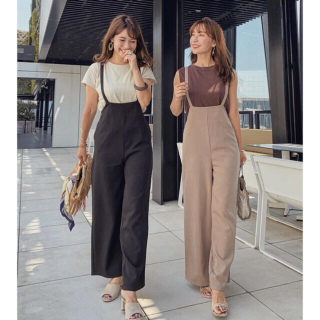 ★今期新品 完売品 GU ジーユー 美シルエット サロペットワイドパンツ