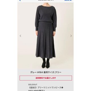 スローブイエナ(SLOBE IENA)の本日限定お値下げ！スローブイエナ  プリーツニットワンピース(ロングワンピース/マキシワンピース)