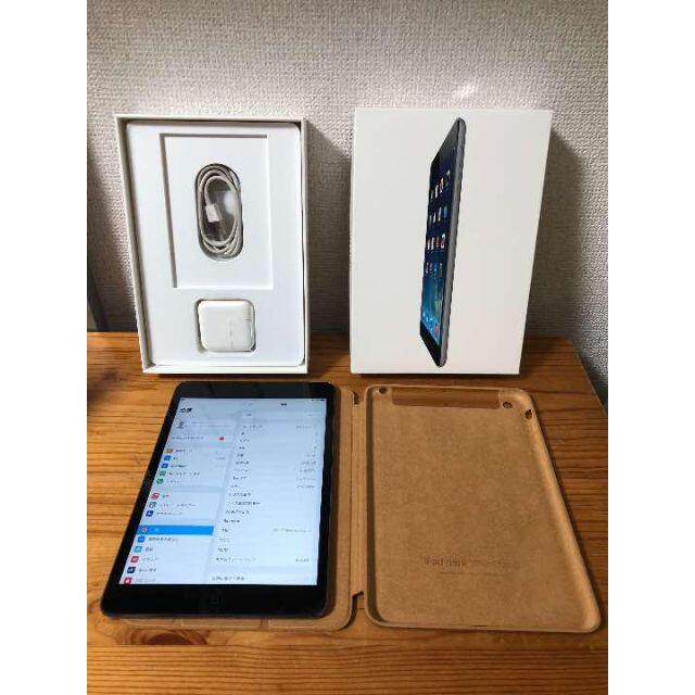 Apple(アップル)の美品iPad mini2 32GB セルラー＋Smartカバー、ブルーライト防止 スマホ/家電/カメラのPC/タブレット(タブレット)の商品写真