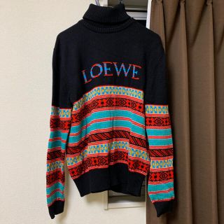 新品】LOEWE ジャガードニット ロゴ タートルネック ロエベ - ニット ...