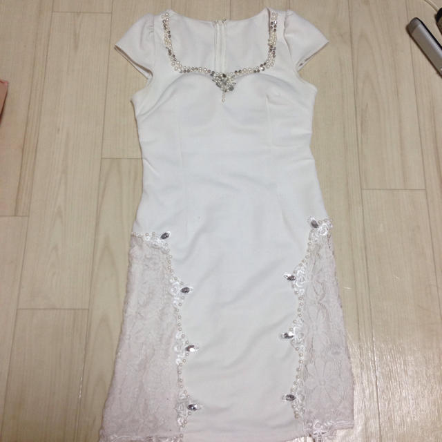 キャバドレス 白 レディースのフォーマル/ドレス(ナイトドレス)の商品写真