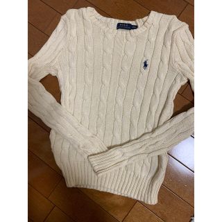 ラルフローレン(Ralph Lauren)の【フリル様専用】ラルフローレン　ケーブルニット　白(ニット/セーター)