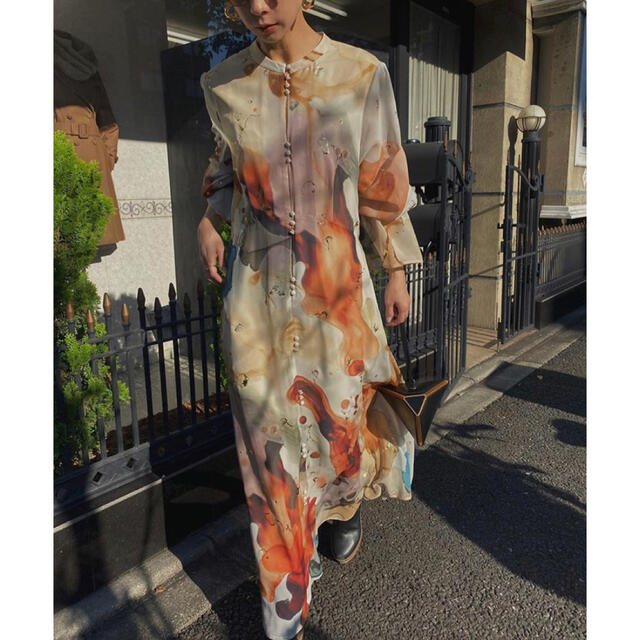 Ameri VINTAGE - 【新品タグ付き】UNDRESSED AMELIA INK ART DRESSの