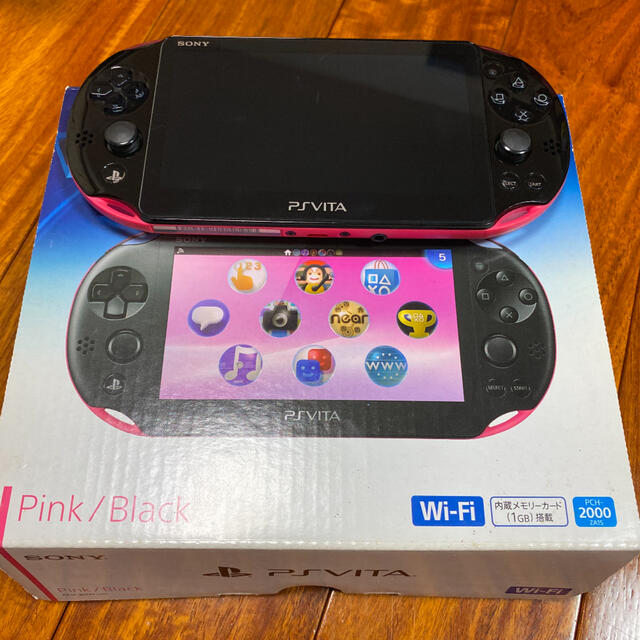PlayStation Vita - psvita 2000本体 人気色ピンク 16GBメモリカード