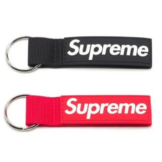 シュプリーム(Supreme)のSupreme Webbing ボックスロゴキーホルダー赤黒セット(キーホルダー)