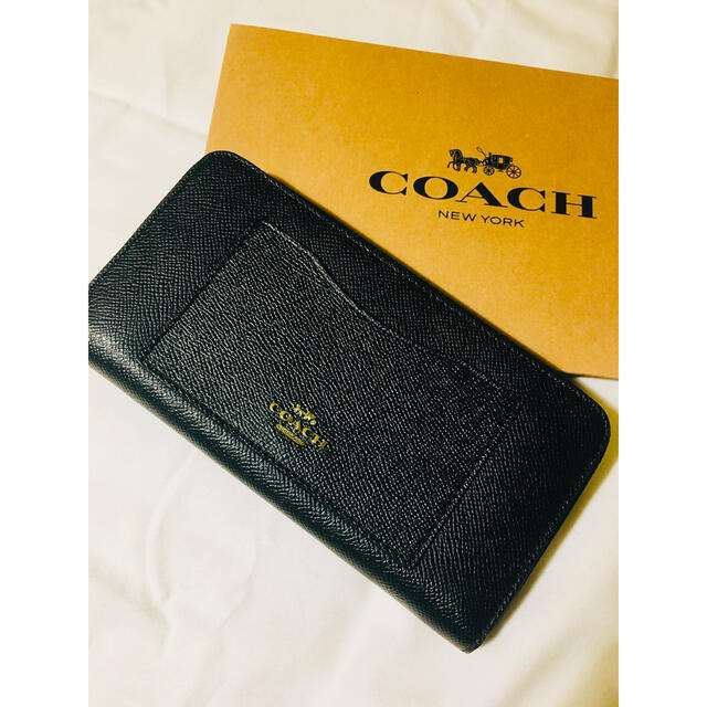 COACH(コーチ)の【新品】COACH コーチ 長財布 ブラック レディースのファッション小物(財布)の商品写真