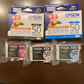 エプソン(EPSON)の新品　エプソン　インク　純正　ICBK50など5色セット(PC周辺機器)