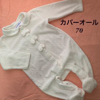 ☆美品 ベビーザらスオリジナル 足付き水玉カバーオール(カバーオール)