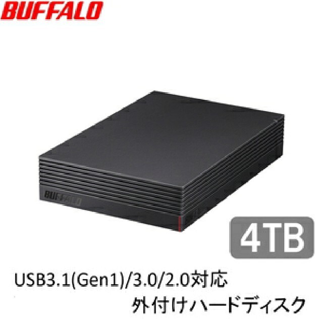 HD-LD4.0U3-BKA バッファロー USB3.1 4TB - PC周辺機器