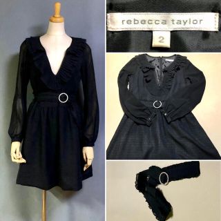 レベッカテイラー(Rebecca Taylor)のrebecca taylor  レーヨン ワンピース  Size 2(ひざ丈ワンピース)