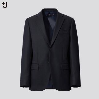 ユニクロ(UNIQLO)の新品未使用 UNIQLO+J ウールテーラードジャケット セットアップ可能 紺(テーラードジャケット)