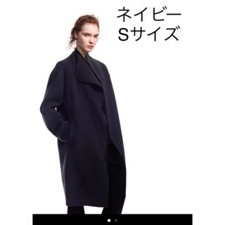 ユニクロ(UNIQLO)のユニクロ　ジルサンダー　カシミヤブレンドノーカラーコート　新品未使用(ロングコート)