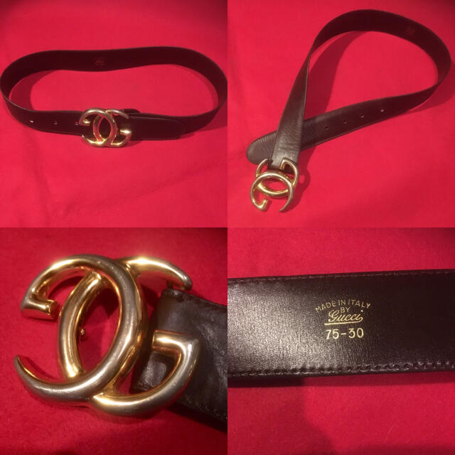 Gucci - グッチ GUCCI レザー ベルト GGロゴ オールドグッチ