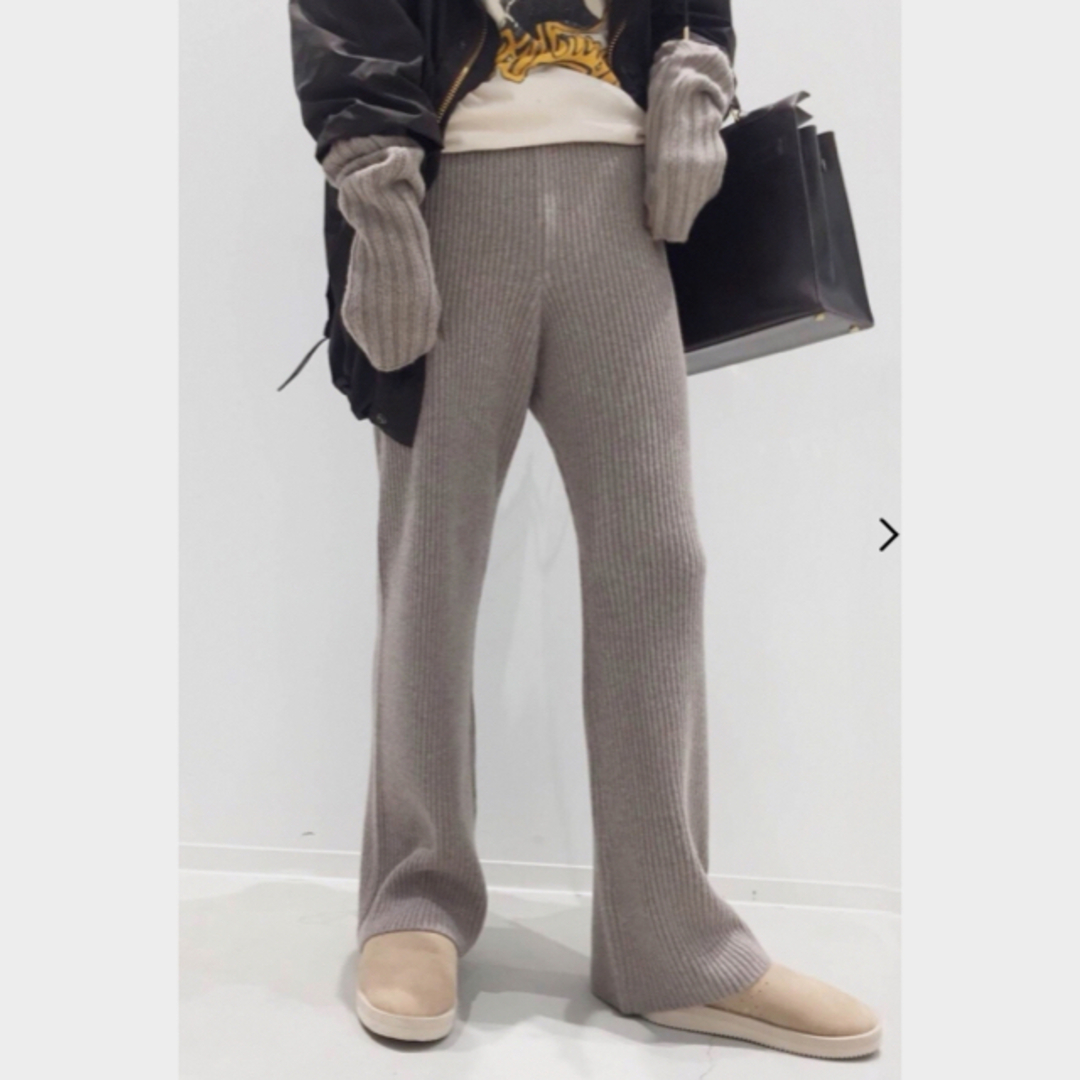 L'Appartement KNIT PANTS ベージュ◆美品