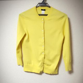 ジェイクルー(J.Crew)のjcrew 黄色カーディガン(カーディガン)