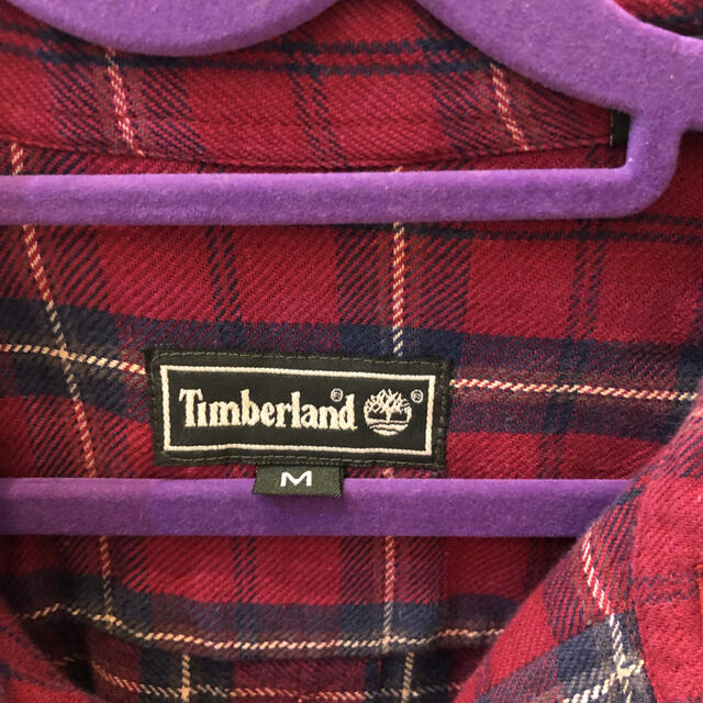 Timberland(ティンバーランド)の【Timberland】 赤チェックシャツ  ビッグシルエット メンズのトップス(シャツ)の商品写真