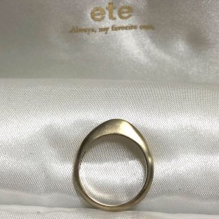 エテ(ete)の【美品】ete ゴールドリング k10  マット 10号(リング(指輪))