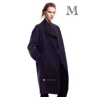 ジルサンダー(Jil Sander)のユニクロ ジルサンダー カシミヤブレンドノーカラーコートMブラック(ロングコート)