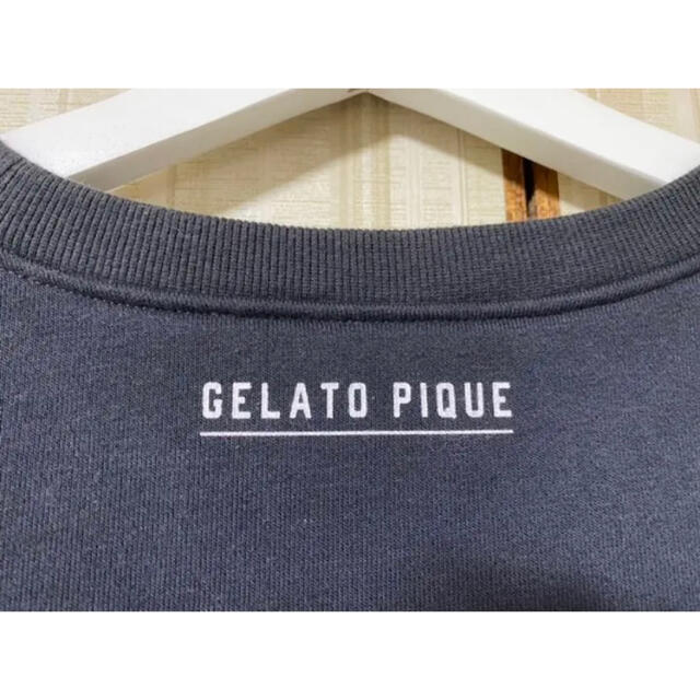 gelato pique(ジェラートピケ)のgelato piqué ジェラートピケ ロゴ スウェット トレーナー ネイビー レディースのトップス(トレーナー/スウェット)の商品写真