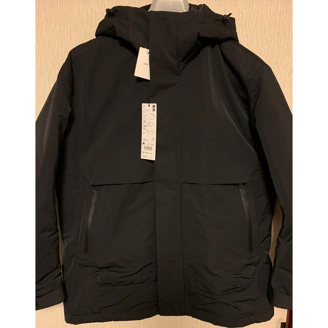 ハイブリッドダウンオーバーサイズパーカ+JユニクロUNIQLO黒Mサイズ