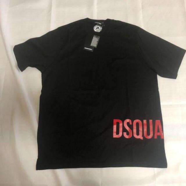 DSQUARED2(ディースクエアード)のDSQUARED2 ロゴTシャツ L ブラック/レッド メンズのトップス(Tシャツ/カットソー(半袖/袖なし))の商品写真