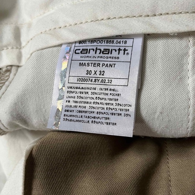 carhartt(カーハート)のカーハート　マスターパンツ　ベージュ30×32 メンズのパンツ(ワークパンツ/カーゴパンツ)の商品写真