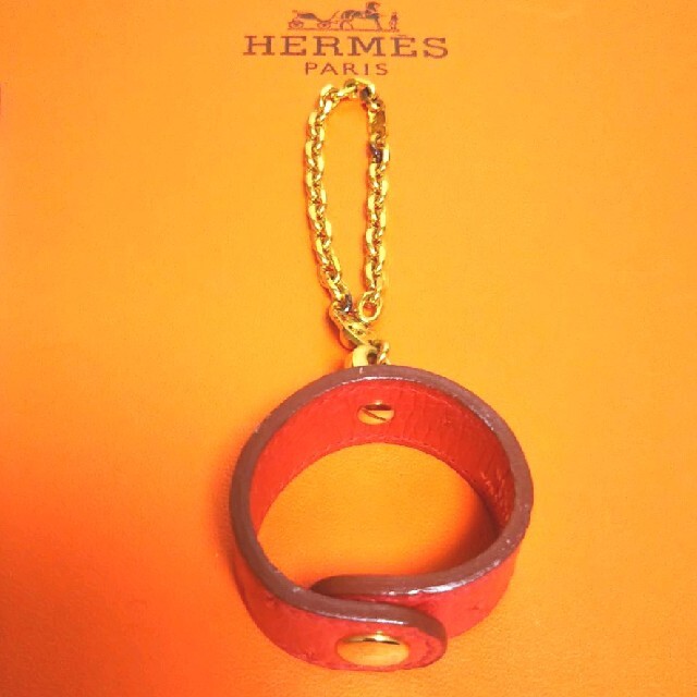 Hermes(エルメス)の⭐️ エルメス HERMES グローブホルダー チャーム オーストリッチ 金 レディースのファッション小物(その他)の商品写真