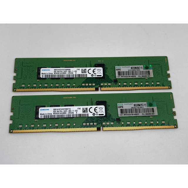 美品 SAMSUNG DDR4 24000 ECC REG 8GBx2