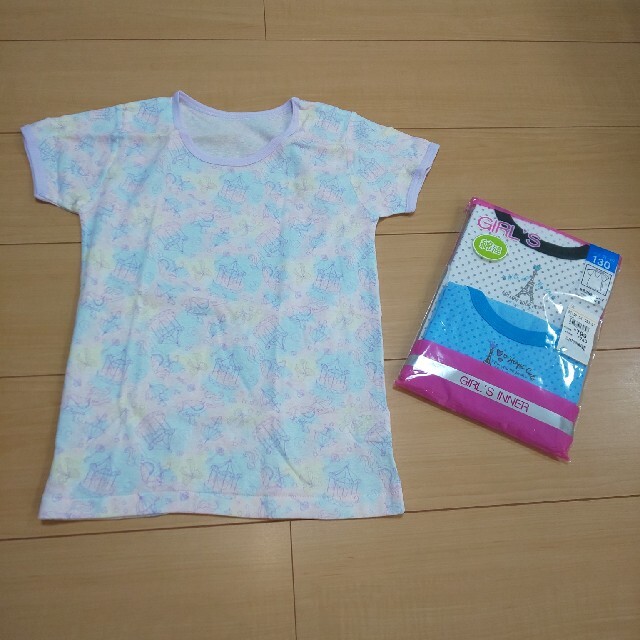 130 女児 半袖 肌着 1枚 キッズ/ベビー/マタニティのキッズ服女の子用(90cm~)(下着)の商品写真