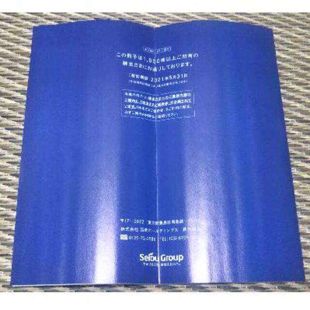 西武ホールディングス 株主優待券（1000株分／乗車券＋優待冊子） チケットの優待券/割引券(その他)の商品写真