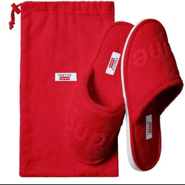 Supreme(シュプリーム)のSupreme Frette Slippers Red インテリア/住まい/日用品のインテリア小物(スリッパ/ルームシューズ)の商品写真