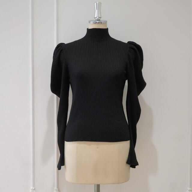 her lip to  Volume sleeve Rib Knit Top   レディースのトップス(ニット/セーター)の商品写真