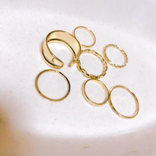 アリシアスタン(ALEXIA STAM)の高品質　韓国ファッション　リング　gold 7個セット　指輪(リング(指輪))