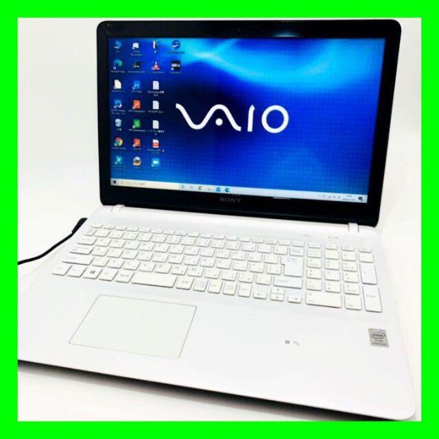 綺麗 薄型 SONY VAIO Windows ホワイトノートパソコン 良好品のサムネイル