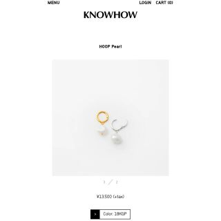 ドゥーズィエムクラス(DEUXIEME CLASSE)のHaruna様取置中【knowhow jewerly】HOOPpearl付属品有(イヤーカフ)