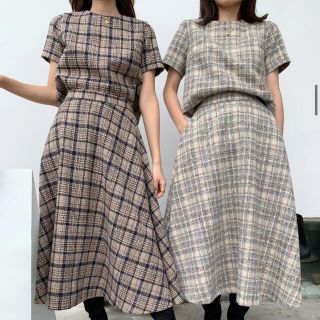 ザラ(ZARA)のBIRTHDAYBASH♡TWEEDセットアップ(ロングワンピース/マキシワンピース)