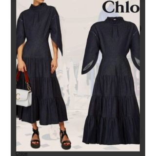 Chloe ロゴ　パーカーワンピース　新品　未使用　タグ付