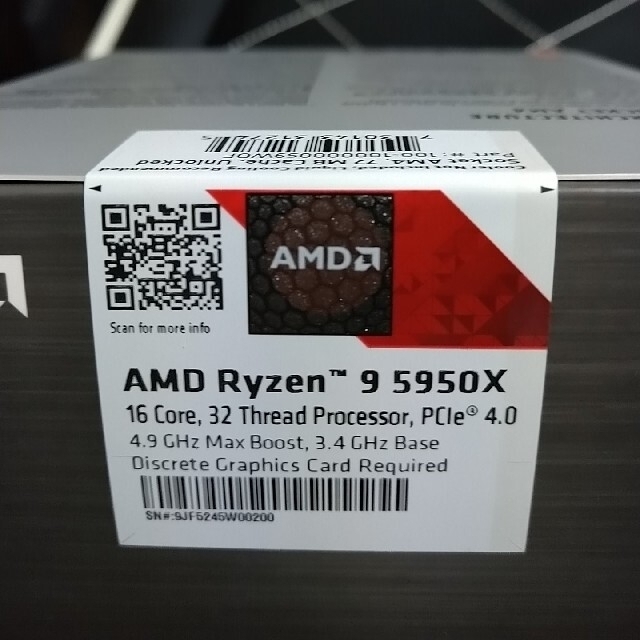 AMD Ryzen 9 5950X 新品未開封