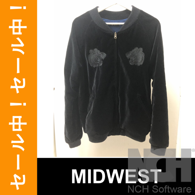 MIDWEST(ミッドウエスト)のMIDWEST MA-1 ブルゾン スカジャン 黒　603MIDWEST メンズのジャケット/アウター(スカジャン)の商品写真